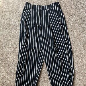 Navy/White Striped Trousers